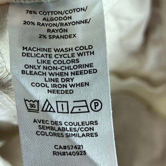 LOFT Womens Pants Tan Mid Rise The Curvy Riviera Ankle Stretch 6 - Picture 7 of 13